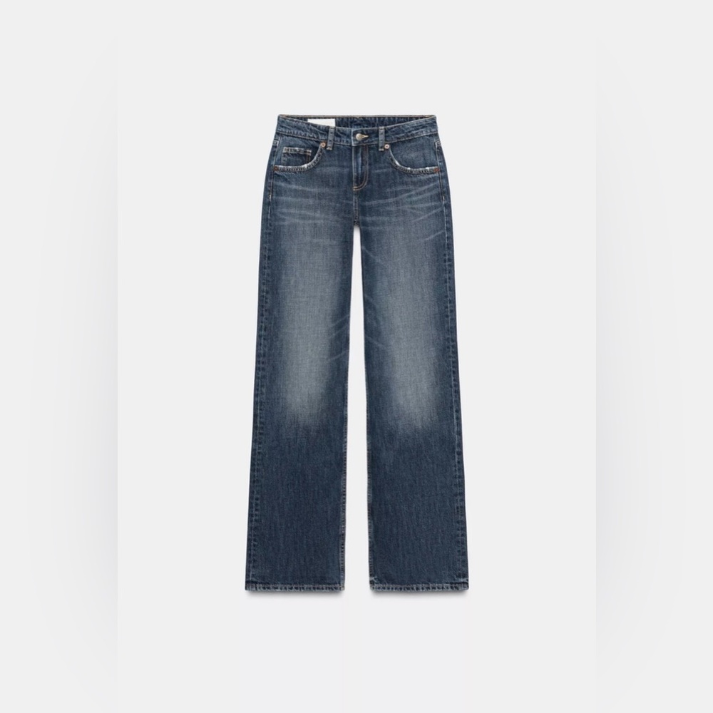 ZARA TRF LOW RISE WIDE LEG JEANS
BLUE DENIM - 29